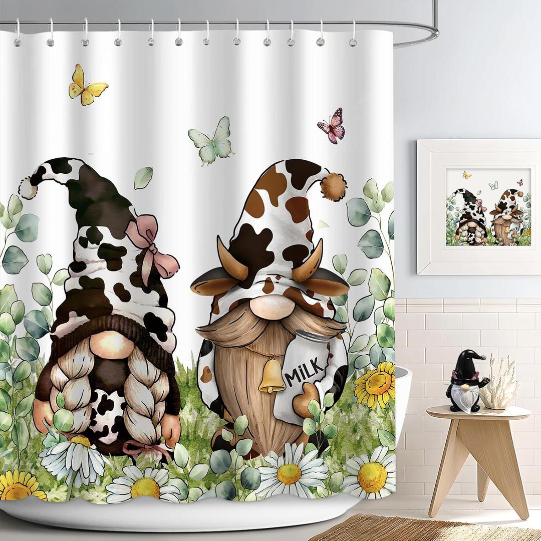 Cute Highland Cow Shower Curtain for Bathroom Decorations, Daisy Flower Butterfly Animal Cow Bathroom Curtain Set, Waterproof Fabric Shower Curtain with Hooks, Machine Washable 72x72 in Cute Highland Cow Shower Curtain for Bathroom Decorations, Daisy Flower Butterfly Animal Cow Bathroom Curtain Set, Waterproof Fabric Shower Curtain with Hooks, Machine Washable 72x72 in