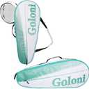 Goloni | 3 Racquet Tennis Bag, for Professional or Beginner Tennis Players, Rackets Cover Bag with Protective Pad & Lightweight | Unisex Design for Men, Women, Youth and Adults (Green)