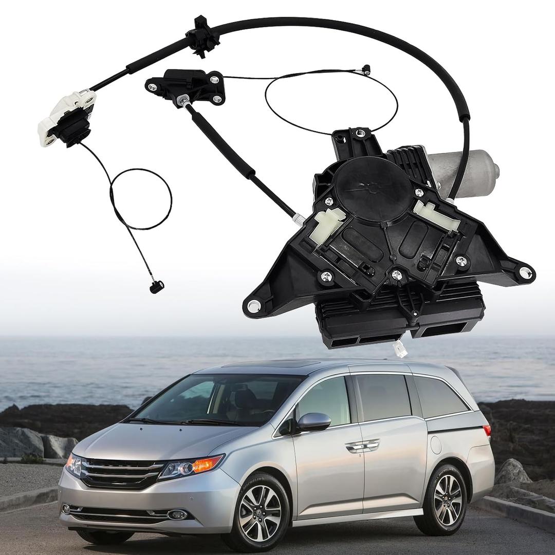 747-302 Left Side Driver Side Power Sliding Door Motor Assembly W/Cable Compatible With Honda Odyssey 3.5L 2011-2017, Driver Side Sliding Door Motor Replace 72050-TK8-305, 72050-TK8-A01, 72050-TK8-A11