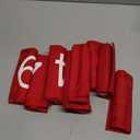 Riakrum 9 Pcs mini golf flags for yard 8.9 x 5.7 Inch 1-9 Nylon golf Pin Flags for putting green with Tube Inserted Numbered Yard Indoor Outdoor hole Backyard Garden Practice