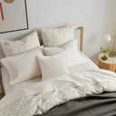 Topfinel 4 Packs Cream White Decorative Throw Pillow Covers 16x16 Inch for Living Room Couch Bed Sofa, Boho Western Farmhouse Home Decor, Soft Plush Corduroy Cute Square Beige Cushion Case 45x45 cm