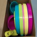 JOYIN Foldable Beach Bucket Set - 3 Packs Collapsible Toy Buckets with Shovels and Mesh Backpack for Kids Toddlers Party, Camping Gear, Travelling, Fishing Water Pail (Pink/Purple/Green)