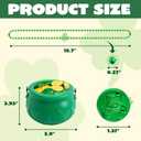 JOYIN 119 Pcs St. Patricks Party Supplies Set, 18 Bead Necklaces, 100 Plastic Coins and 1 Cauldron, St Patricks Day Party Favor Supply (Green Cauldron, Bead Necklace, Green and Gold Coins)
