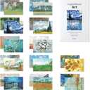 Monolike Art Gogh & Monet Single cards - mix 24 pack, Famous painting and Famous 24 Monet + Gogh Single cards