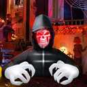 BOHON 7 FT Halloween Inflatables Large Grim Reaper with Led Lights Blow Up Yard Prop Decor Scary Inflatable Clearance for Outdoor Indoor Outside Home Holiday Party Garden Lawn Halloween Decorations