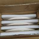 Famiware Star Dinnerware Sets, Plates and Bowls Set for 4, 12 Pieces Ribbed Dishes - Chip and Scratch Resistant, Microwave and Dishwasher Safe Tableware, Matte White