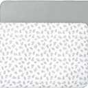 Biloban Mini Crib Sheets Fitted, 2 Pack Mini Crib Sheet Fits for Mini Crib Mattress, Neutral Mini Crib Sheets for Baby Boys and Girl, Grey, 38X 24