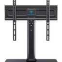 PERLESMITH Universal Swivel TV Stand for 24-60 inch TVs up to 99 lbs, 12 Height Adjustable Table Top TV Stand, TV Base Stand with Tempered Glass Base, Max VESA 400x400mm, PSTVS33