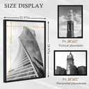 Puzzle Frame 20x27, for 20 x 27 in Posters and Art Prints, Horizontal or Vertical Wall Mounting, Black 27x20 Picture Frame for Puzzle, 2 Pack