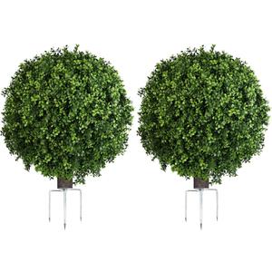 QIANYUN Artificial Boxwood Ball Bush-30inch Faux Boxwood Decorative Balls for Backyard, Balcony,Garden, Wedding and Home Dcor (2, 30inch)