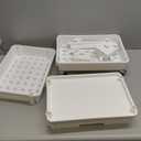 3 Tier Rolling Cart Organizer,Laundry Room Bathroom Organizers and Storage Office Shelves Mobile Shelving Unit Kitchen Trolley Cart with Wheels for Art,Craft,Diaper,Bedside,Snack(White)