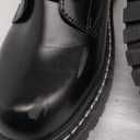 ICHIGO Womens Fashion Ankle Booties Causal 8-Eye Side Zipper Lace-up Combat Boots (9.5, Black)