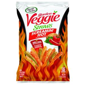 Sensible Portions Garden Veggie Straws, Screamin' Hot, Gluten Free & Non-GMO, 4.25 Ounce (Pack of 12) Best Before 02/16/2026