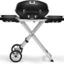 Napoleon - TravelQ PRO285X Portable Propane Gas Grill with Scissor Cart, Black, 2 Burners, For Tailgating, Camping, And Small Outdoor Spaces (TravelQ PRO285X Black)
