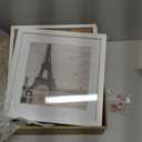 Hongkee 10x10 White Picture Frames set of 3, Made of Wooden and Real Glass Square Photo frame - Displays 8x8 Picture With Mat or 10 x 10 Without Mat, Desktop & Wall Collage Frame set