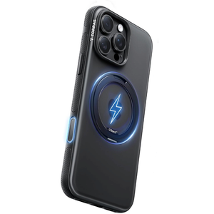 TORRAS 360 Magnetic Stand for iPhone 16 Pro Case, [Fit for MagSafe][Camera Control Button] Mil-Grade Protection Translucent Slim Anti-Scratch Rotatable Ring Kickstand, Obsidian Black, OFitness Series