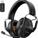 SG600 Wireless Gaming Headset for PC, PS5, PS4, Laptop, Mac, Nintendo Switch, 2.4GHz & Bluetooth 5.3 Gaming Headphones with Noise Canceling Mic, Stereo Sound, 70+Hr Battery, 15ms Latency (Black)