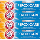ARM & Hammer Peroxicare Toothpaste for Gum Health, Baking Soda Toothpaste, Clean Mint, 6.0 oz (Pack of 4