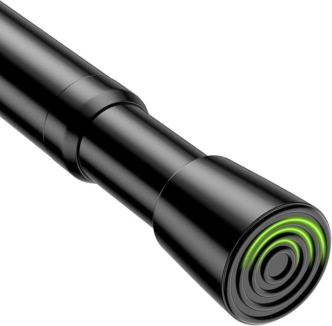 Spring Tension Rods 26-39 Inches，Black No Drilling Adjustable Spring Loaded Curtain Rod Expandable Tension Rod Small Short Tension Curtain Rod for Windows,Kitchen,Doorway,Bathroom,Cupboard Bars