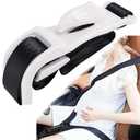 Car Seat Belt Cover For Pregnancy, Soft Harness For Neck And Abdomen Protection, With Adjustable Strap Soft Harness, Comfort Enhancer For Maternity Car Universal Travel(White
