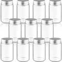 10Pcs 100ml/3.4oz Mini Clear Mason Jars Empty Glass Bottles with Aluminum Lids Round Containers for Cosmetics,Food Storage,Travel & Crafts