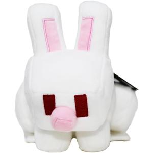 Mattel 8 Inch Minecraft White Rabbit Plush Figure Gift for Fans 3 Years and Up HWF86