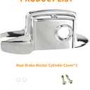 Motorcycle Rear Brake Master Cylinder Cover Fit For Harley Touring Electra Glide Road Glide Road Kings Street Glide 2008-2025 Chrome