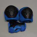 Kids Protective Gear Set - Knee Pads Elbow Pads with Wrist Guards for Ages 3-12 | 3-in-1 Safety Protective Gear for Skating, Cycling, Biking, Roller Skates, Scooters (Blue, M(8-12Years))