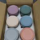 NETANY 6-pack 16 oz Overnight Oats Containers with Lids, Glass jars with Airtight Lids, Wide mouth Mason Salad jars, Glass Food Storage Containers for Snacks Yogurt Spice Sugar (Multicolor)