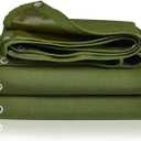 Tarp Canvas,Heavy Duty Waterproof for Outdoors, Truck, Water Resistant, UV Resistant Tarpaulin Cover for Car Boat Camping Firewood Woodpile(6.6 x 4.9 Feet)