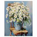 Daisies Paint by Numbers Kit for Adults - DIY Floral Painting on Canvas 16x20 Inches, Adults' Paint-By-Number Kits Acrylic Paint Set for Beginners, Flower Art Kit for Home Decoration or Gifts