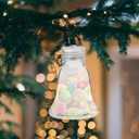 10pcs Christmas Drink Balls: 50ml Xmas Shot Glass Fillable Juice Bottles Clear Pendant Christmas Tree Ornament for Holiday Party Decoration 2.75X2.04X2.04in