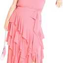 City Chic Women's Plus Size Mandy Maxi Dress, Baby Pink, Size XXS
