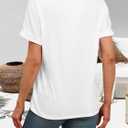 T Shirts Short Sleeve V Neck Tees Womens Tops Beach Vacation Fashion Clothes 2026 Casual Summer Spring Fall Outfits L