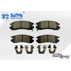 Sanwa Rear Ceramic Brake Pads W/Hardware Kit Compatible with Impala Monte Carlo Regal Rendezvous Park Avenue Pontiac Grand Prix Bonneville DeVille Eldorado Saturn SC SL SW1 1991-2010 [698]