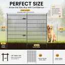 8 Panels No Dig Garden Fence with Gate, 48in(H) × 21ft(L) Decorative Metal Outdoor Dog Fence, Rustproof Pet Fencing for Yard, Patio, Flower Bed -Temporary Fencing| Easy to Install