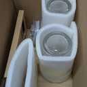 Ribbed Drinking Glasses,with Lids and Straws Glass Cup,19oz Glass cup,2 Pack Old Fashioned Glasses,Thickened for iced coffees,cocktails and juices, perfect for families and parties, 2 Pcs