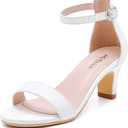 Motasha Girls Heel Sandals Girl Dress Shoes Open Toe Ankle Strap High Heels Pump Sandals Wedding Party for Little Big Kid