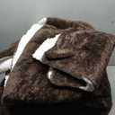Swift Home King Comforter Set, Reversible Faux Fur Sherpa, Chocolate, King/Cal King
