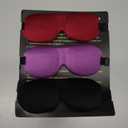 LKY DIGITAL Sleep Mask for Side Sleeper 3 Pack, Blackout 3D Eye Mask for Sleeping, Night Blindfold for Men Women (Purple & Black & Red)