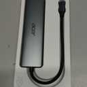Acer USB C Hub, 7 in 1 Multi-Port Adapter for Laptop, 4K, HDMI Splitter with 2 USB A 3.1 & Type-C to HDMI Data Port, PD 100W Charging, SD Card Reader for Computer, Desktop, Space Grey