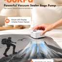 Vacuum Storage Bags with Electric Pump,Covers -60kPa Vacuum Seal Bags for Clothing Devices, Travel Bags with Portable Cordless Pump Included, Compatible with Bags 15 Combo Set, 15 Combo Travel Sise