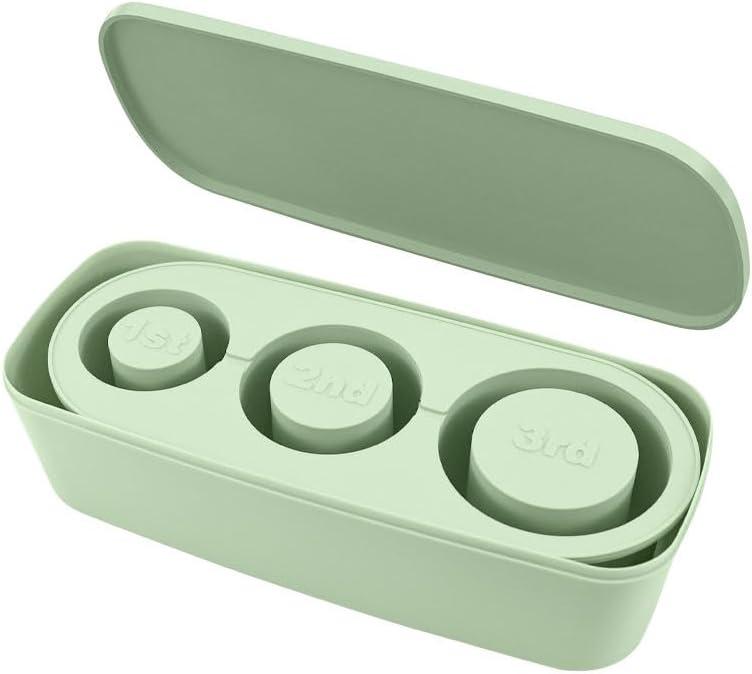 Ice Cube Tray for Tumblers and Stanley Cup, with 3 hollow cylinder of Ice Cube for Drinks (Green), Large