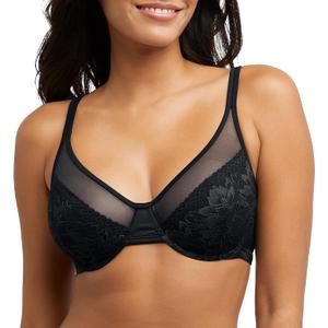 Bali Women's One Smooth U Lace Minimizer Bra, Underwire Full-Coverage Convertible Bra 38D