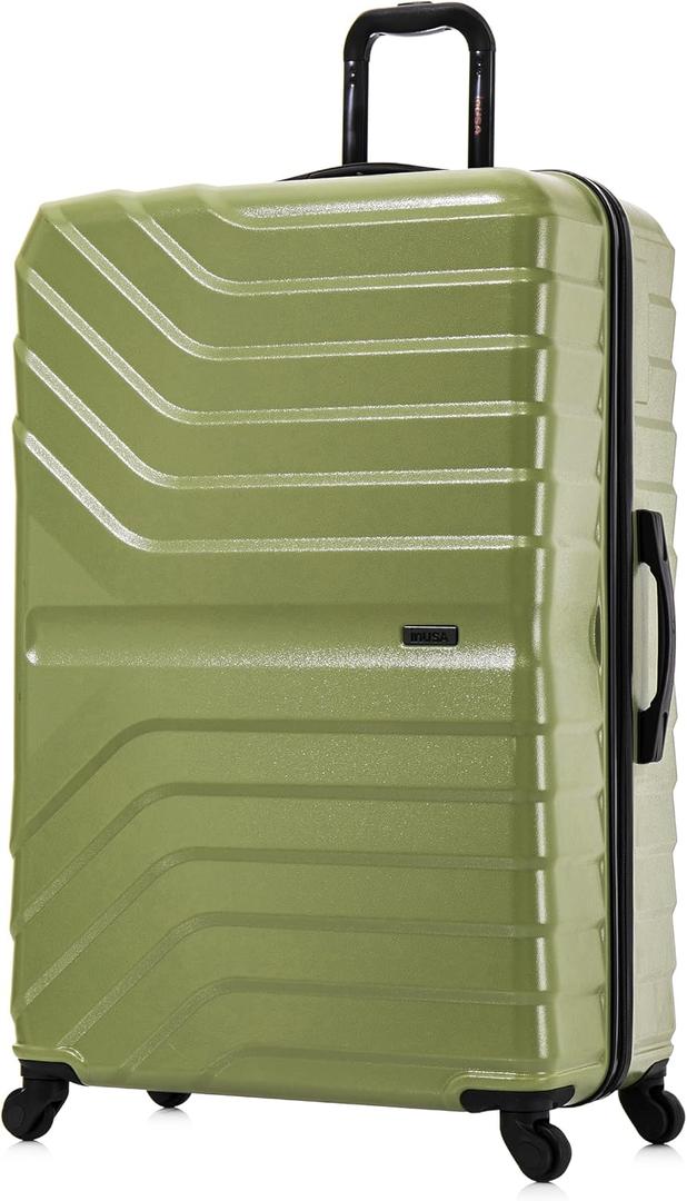 InUSA AURUM 32-Inch Extra-Large Hardside Spinner Luggage Lightweight Green