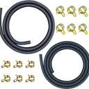 Strongthium 3/16 & 1/4 Gas Fuel Line Hose Set 2 Size Rubber Gas Tube with 12 Pcs Clamps for Lawn Mowers ATV Go-carts Mini Bikes 196cc 212cc 6.5hp 5.5hp 8hp 9hp 11hp 13hp Small Engines Generators