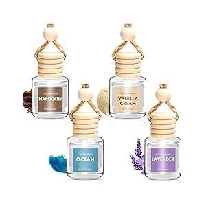 AROIC Car Air Freshener for Women, 4 Pack Air Freshener Diffuser, Mothers Day Gift for Mom, Hanging Essential Oil Air Freshener Diffuser Odor Eliminator, Cute Car Interior Decor Car Scents Accessories