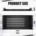 Sliding Under Desk Laptop Mount Shelf with Air Vents 21'' W x 12'' D Metal Under Desk Slide Out Tray Laptop Storage Tray for Home Office Standing Desks Workstations Cabinet Gaming
