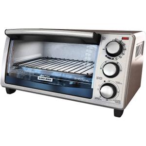 Black+Decker 4 Slice Toaster Oven - Stainless Steel