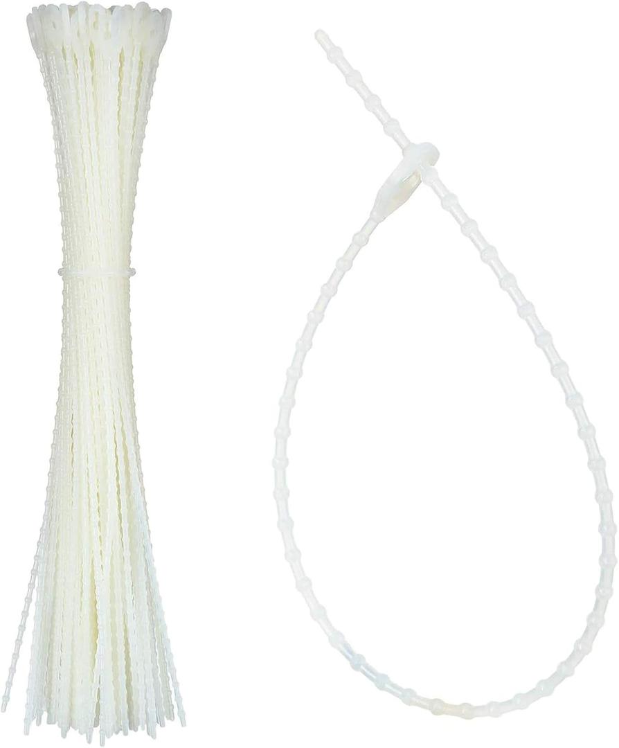Boao Christmas Clear Banisters Ties 10 Inch Reusable Holiday Garland Tie Flexible Nylon Wire Self Locking Tie for Craft Gift
